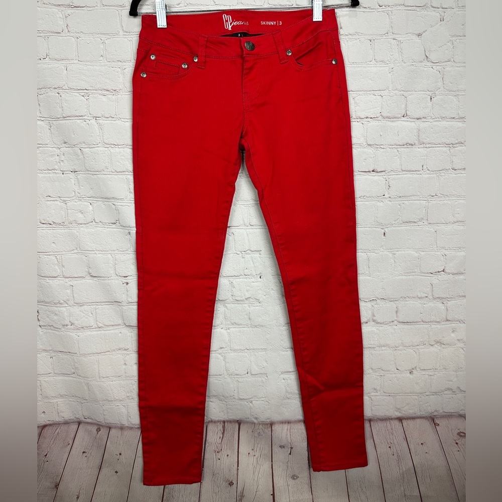 CP‎ Jeans Womens Size 3 Skinny Tango red pants stretch low rise GUC